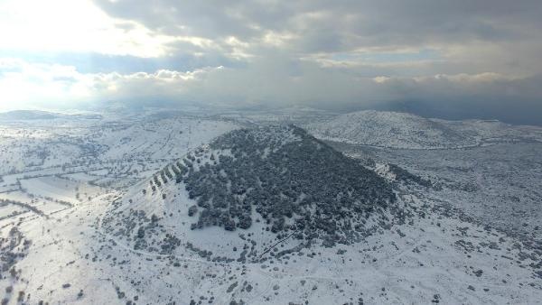 Ege'nin en güzel kış manzarası: Divrit Yanardağı