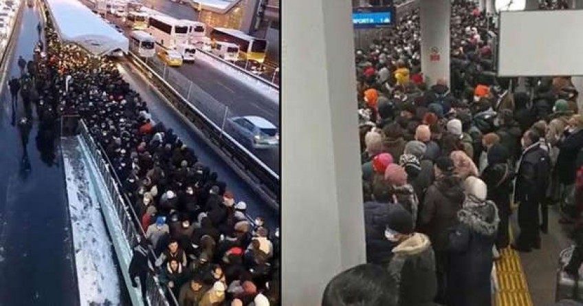 İstanbul'da kar esareti! Toplu ulaşım kilitlendi