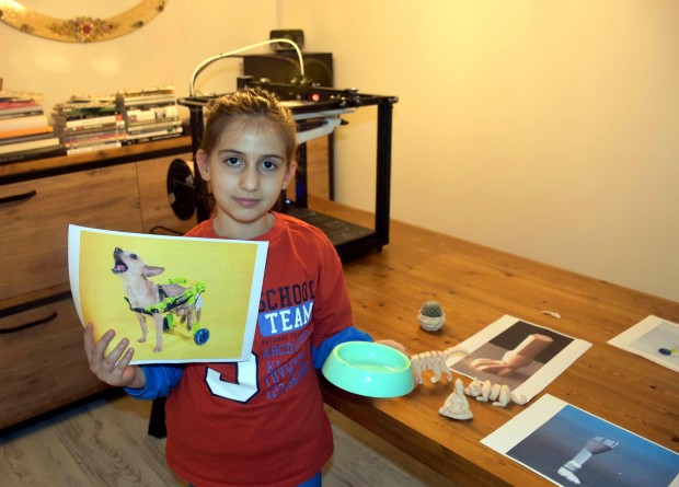 9 yaşındaki Bade çocuklar için oyuncak, sokak hayvanları için mama kabı üretiyor
