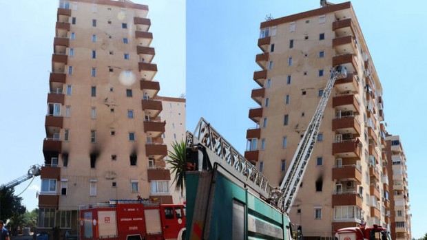 Antalya'da 11 katlı binada yangın: Mahsur kalanlar kurtarıldı