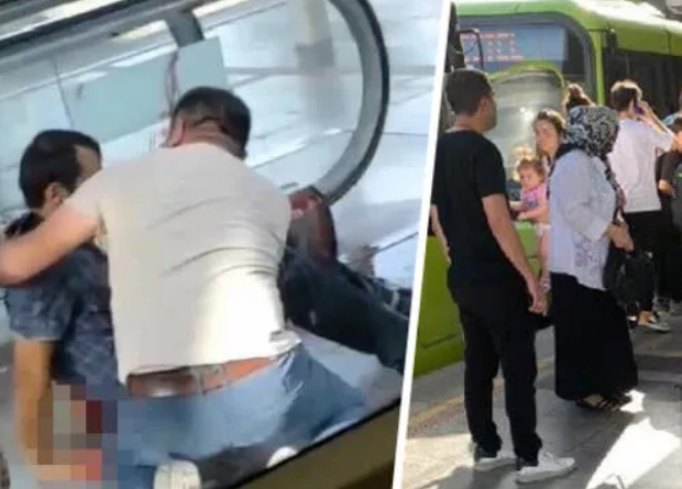 Bursa'da metroda dehşet! 'Yan bakma' kavgasında göğsünden bıçaklandı
