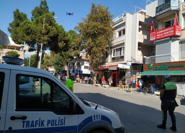 İzmir'de dron destekli trafik denetimi