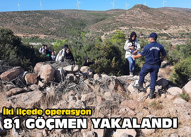 İki ilçede operasyon... 81 göçmen yakalandı 