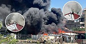 İstanbul'da hurdalık yangınına tehlikeli merak
